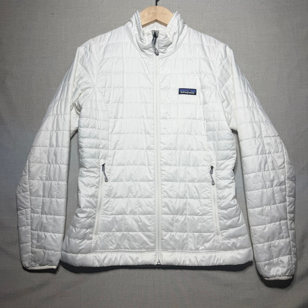 Patagonia Nano Puff Jacket Womens Small White 84217 Puffer Hiking Outdoor